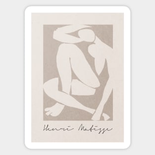 Henri Matisse Blue nude inspired, Neutral art Sticker